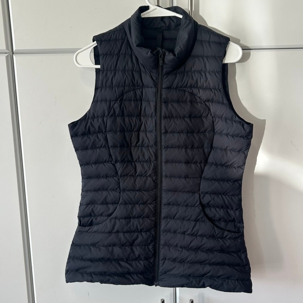 Lululemon Down For It All Vest Black Puffer Running Vest Womens Size 6